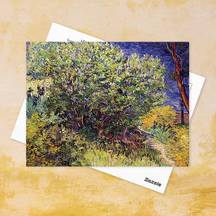 Lilac Bush Landscape Vincent van Gogh Postkarte