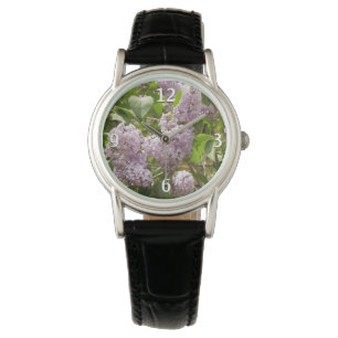Lilac Bush Schöne Lila Frühlingsblumen Armbanduhr
