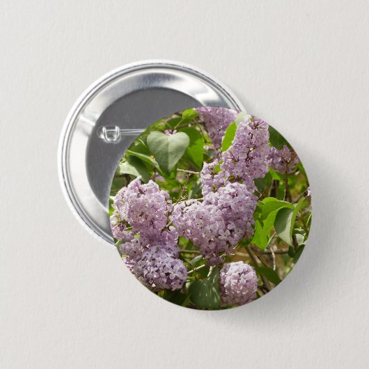Lilac Bush Schöne Lila Frühlingsblumen Button (Vorne & Hinten)