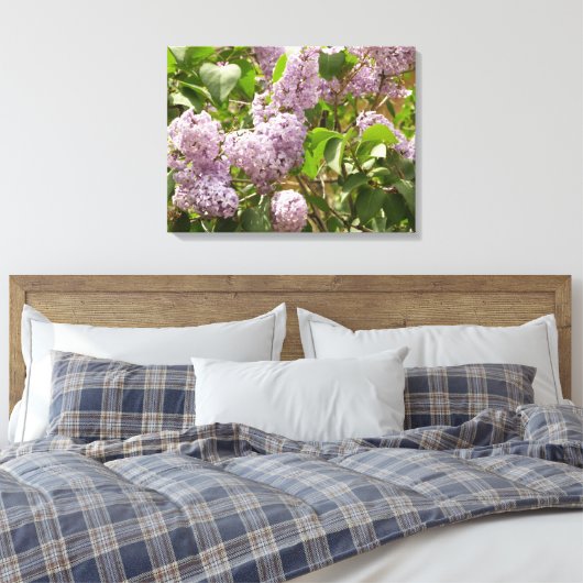 Lilac Bush Schöne Lila Frühlingsblumen Leinwanddruck (Insitu (Schlafzimmer))
