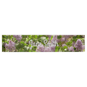 Lilac Bush Schöne Lila Frühlingsblumen Namensplakette