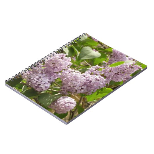 Lilac Bush Schöne Lila Frühlingsblumen Notizblock (Linke Seite)