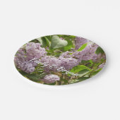 Lilac Bush Schöne Lila Frühlingsblumen Pappteller (Schrägansicht)