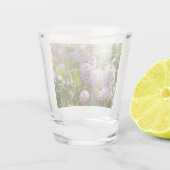 Lilac Bush Schöne Lila Frühlingsblumen Schnapsglas (Rückseite)