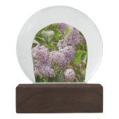 Lilac Bush Schöne Lila Frühlingsblumen Schneekugel (Rückseite)