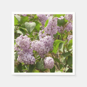 Lilac Bush Schöne Lila Frühlingsblumen Serviette