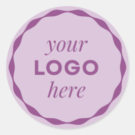 Lilac Business Logo Scallop Circle Sticker