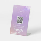 Lilac Business Review Link QR Code Sockelschild (Vorderseite)