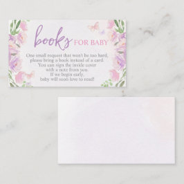 Lilac Butterfly Babydusche mit einer Buchkarte Begleitkarte