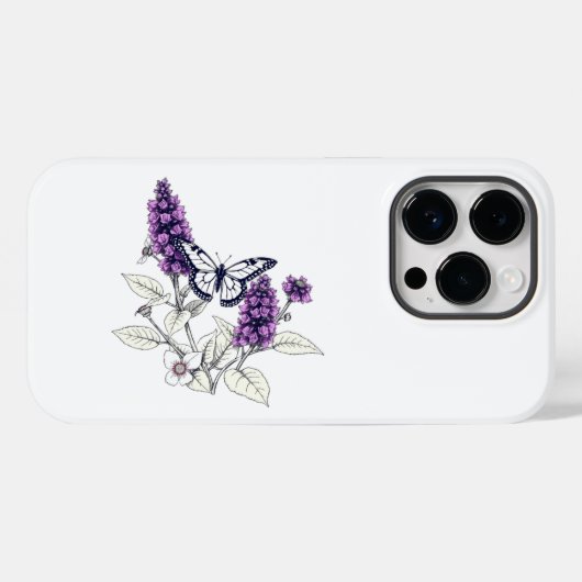 Lilac Butterfly Bush Case-Mate iPhone Hülle (Rückseite (Horizontal))