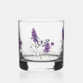 Lilac Butterfly Bush Whiskyglas (Links)