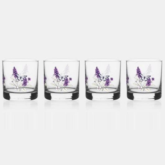 Lilac Butterfly Bush Whiskyglas (Hinten)