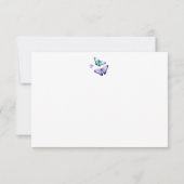 Lilac & Butterfly Danke Karte (Rückseite)