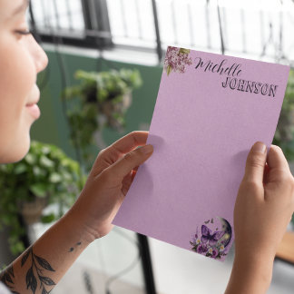 Lilac Butterfly Personalisiert Stationery