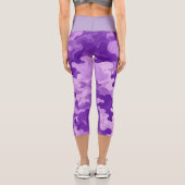 Lilac camo pattern capri leggings (Rückseite)