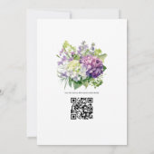 Lilac, Celery und White Floral Wedding Einladung (Rückseite)