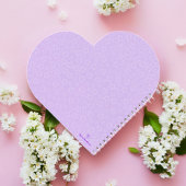 Lilac Cherry Blossom Heart Notebook Notizblock