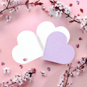 Lilac Cherry Blossom Heart Notebook Notizblock