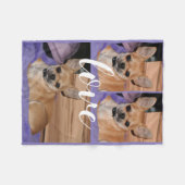 Lilac Chihuahua Liebe Foto Fleece Blanket (Vorderseite (Horizontal))
