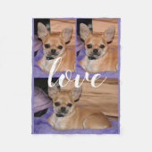 Lilac Chihuahua Liebe Foto Fleece Blanket (Vorderseite)