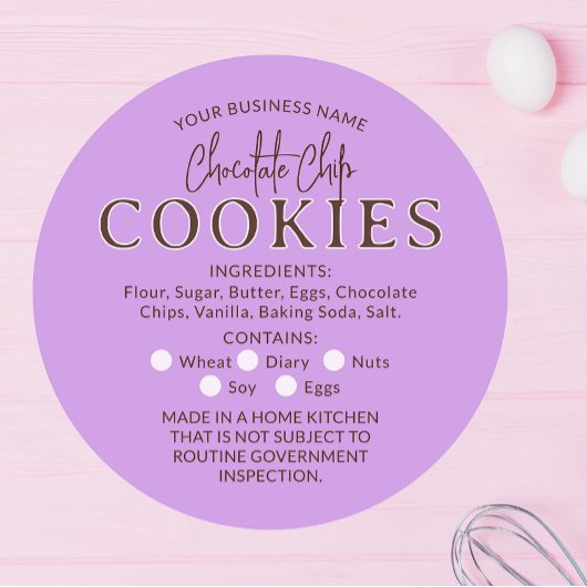 Lilac Chocolate Chip Cookies Hütte Law Aufkleber