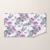 Lilac chrysanthemas, Aquarellfarben Badhandtuch Set (Handtuch)