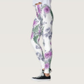Lilac chrysanthemas, Aquarellfarben Leggings (Links)