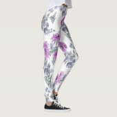 Lilac chrysanthemas, Aquarellfarben Leggings (Rechts)