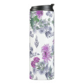 Lilac chrysanthemas, Aquarellfarben Thermosbecher (Nach links gedreht)