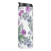 Lilac chrysanthemas, Aquarellfarben Thermosbecher (Nach rechts gedreht)