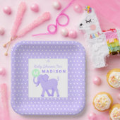 Lilac Circus Niedlich Elephant Fun Baby Showplatz Pappteller (Party)