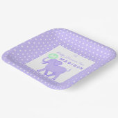 Lilac Circus Niedlich Elephant Fun Baby Showplatz Pappteller (Gewinkelt)