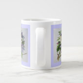 Lilac Clematis Vine Acrylmalerei Jumbo-Tasse (Rückseite)