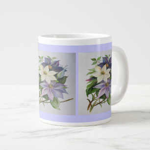 Lilac Clematis Vine Acrylmalerei Jumbo-Tasse