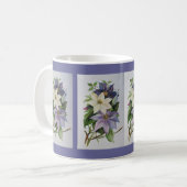 Lilac Clematis Vine Acrylmalerei Kaffeetasse (Vorderseite Links)
