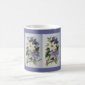 Lilac Clematis Vine Acrylmalerei Kaffeetasse (Mittel)