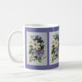 Lilac Clematis Vine Acrylmalerei Kaffeetasse (Links)