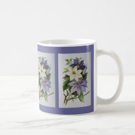 Lilac Clematis Vine Acrylmalerei Kaffeetasse