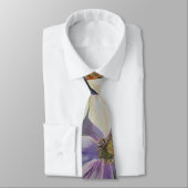 Lilac Clematis Vine Acrylmalerei Krawatte (Gebunden)