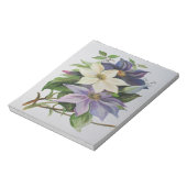 Lilac Clematis Vine Acrylmalerei Notizblock (Rotiert)