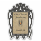Lilac Clovens Apothekar: Armadillo Bile Aufkleber (Vorderseite)