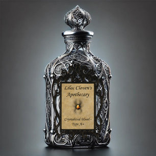 Lilac Clovens Apothekar: Kristallisiertes Blut A+ Aufkleber