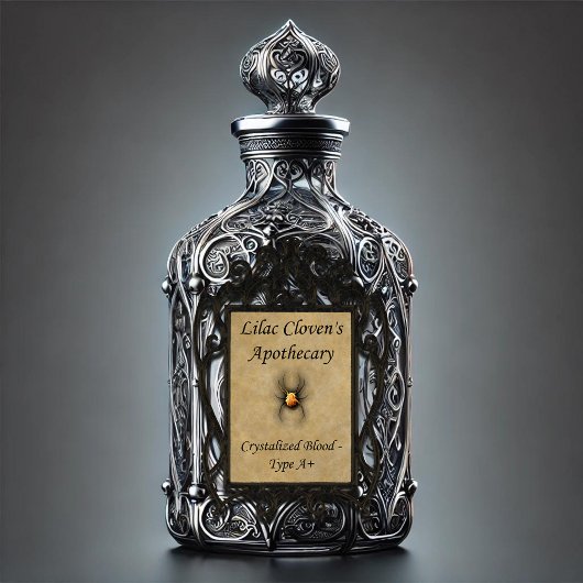 Lilac Clovens Apothekar: Kristallisiertes Blut A+ Aufkleber