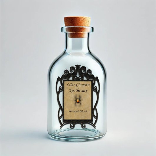 Lilac Clovens Apothekar: menschliches Blut Aufkleber