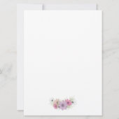 Lilac Cosmos Blume Einladungen für Hochzeiten (Rückseite)