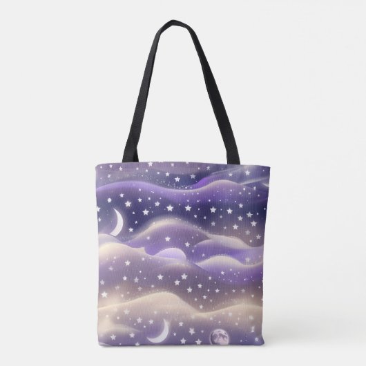 Lilac Cream Moon Gentle Aesthetic Tasche (Rückseite)