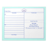 Lilac Crown Pink Border Decorative Notizblöcke (Vorderseite)