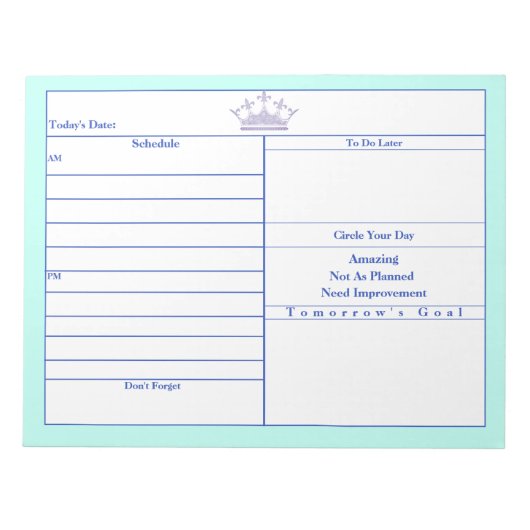 Lilac Crown Pink Border Decorative Notizblöcke (Vorderseite)