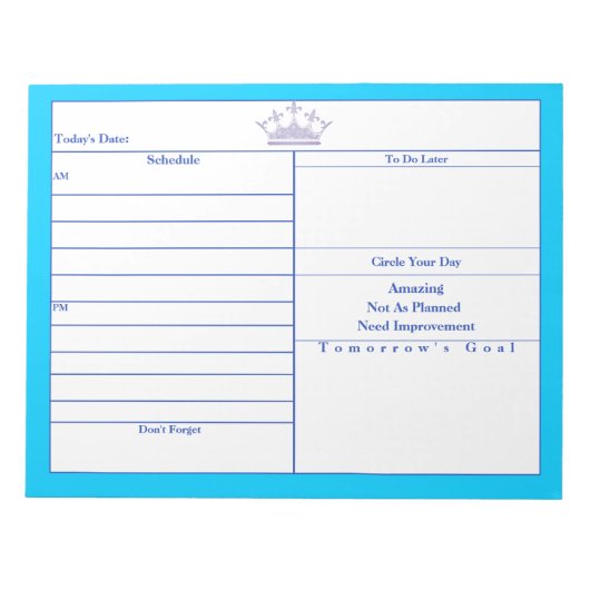 Lilac Crown Pink Border Decorative Notizblöcke (Vorderseite)