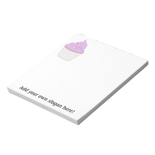 Lilac Cupcake - Personalisieren Sie eine süße Back Notizblock (Rotiert)